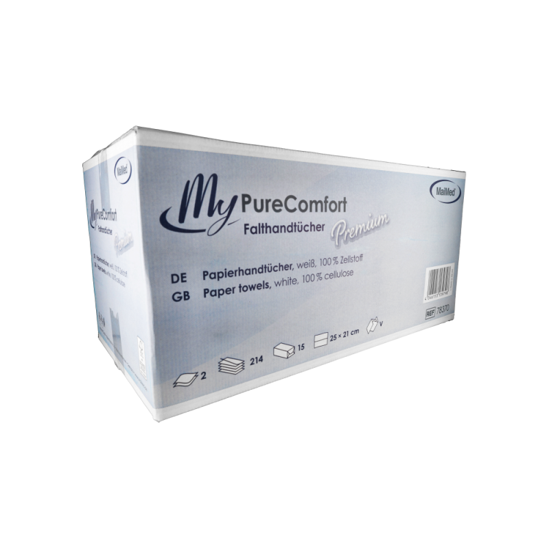 MyPureComfort Falthandtücher Premium 25 x 21cm 2-lagig